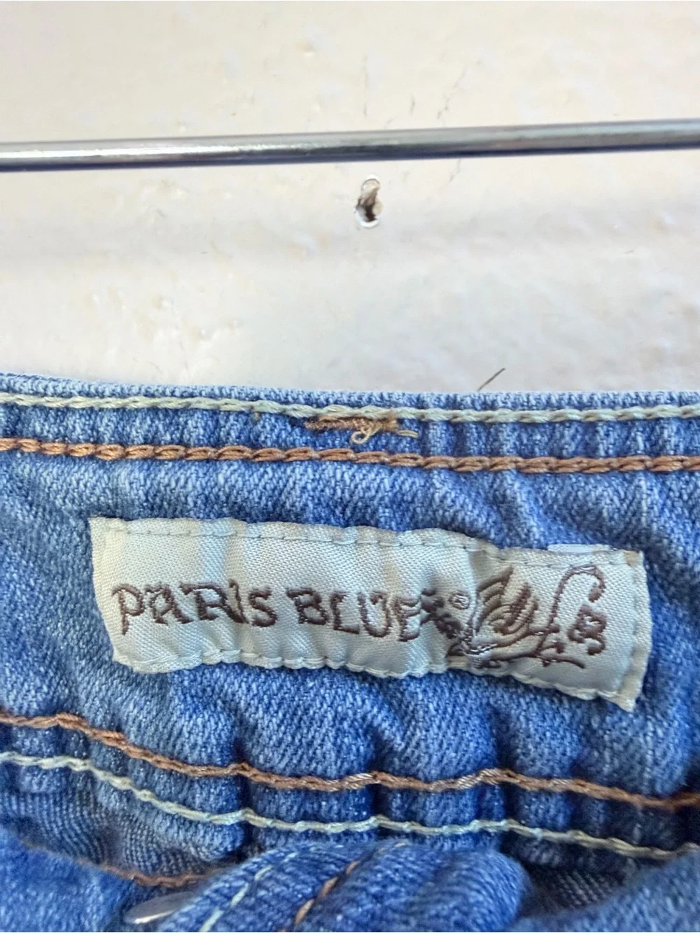 Paris blue low rise wide leg jeans - Picture 7 of 8